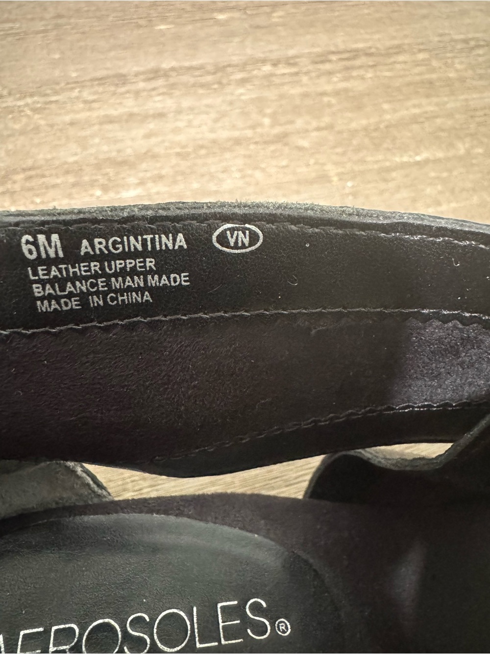 AEROSOLES Black Leather Crisscross Peep-Toe Heels | Very Good Condition - Picture 8 of 8